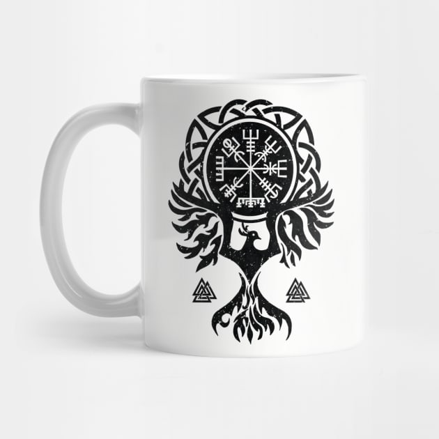 Vegvisir and Phoenix bird by Nartissima